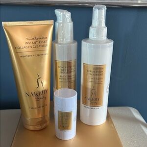 NEW! FACTORY SEALED Nakery Beauty Skincare Set w/Bonus Magic Under BOOB Wand.